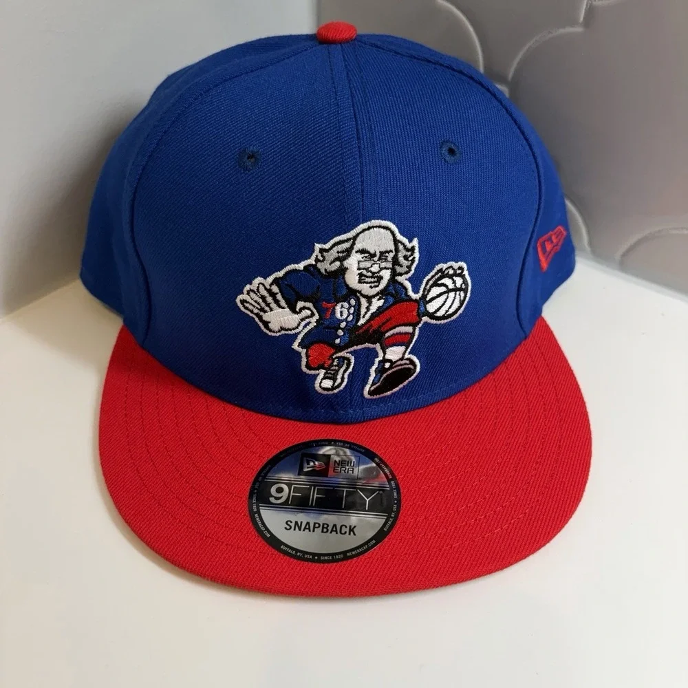 Philadelphia 76ers New Era 9FIFTY Two Tone Blue Red Adjustable Snapback Hat OSFM